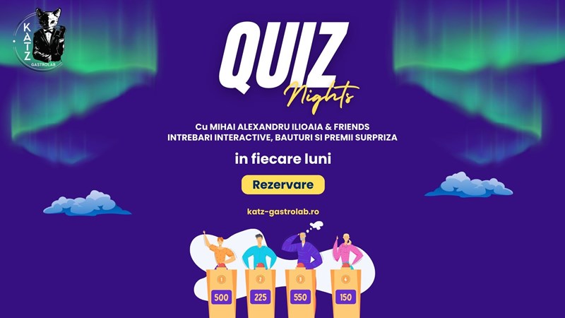 bilete Quiz Night w/ Mihai-Alexandru Ilioaia & TOMBOLA & PREMIU SPECIAL