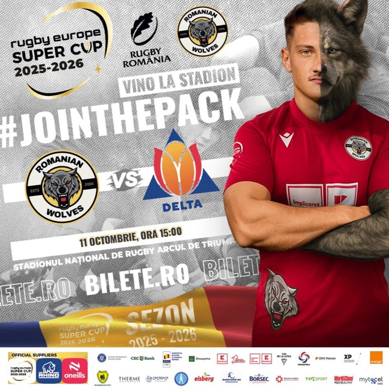 bilete Rugby Europe Super Cup - Romanian Wolves vs Delta
