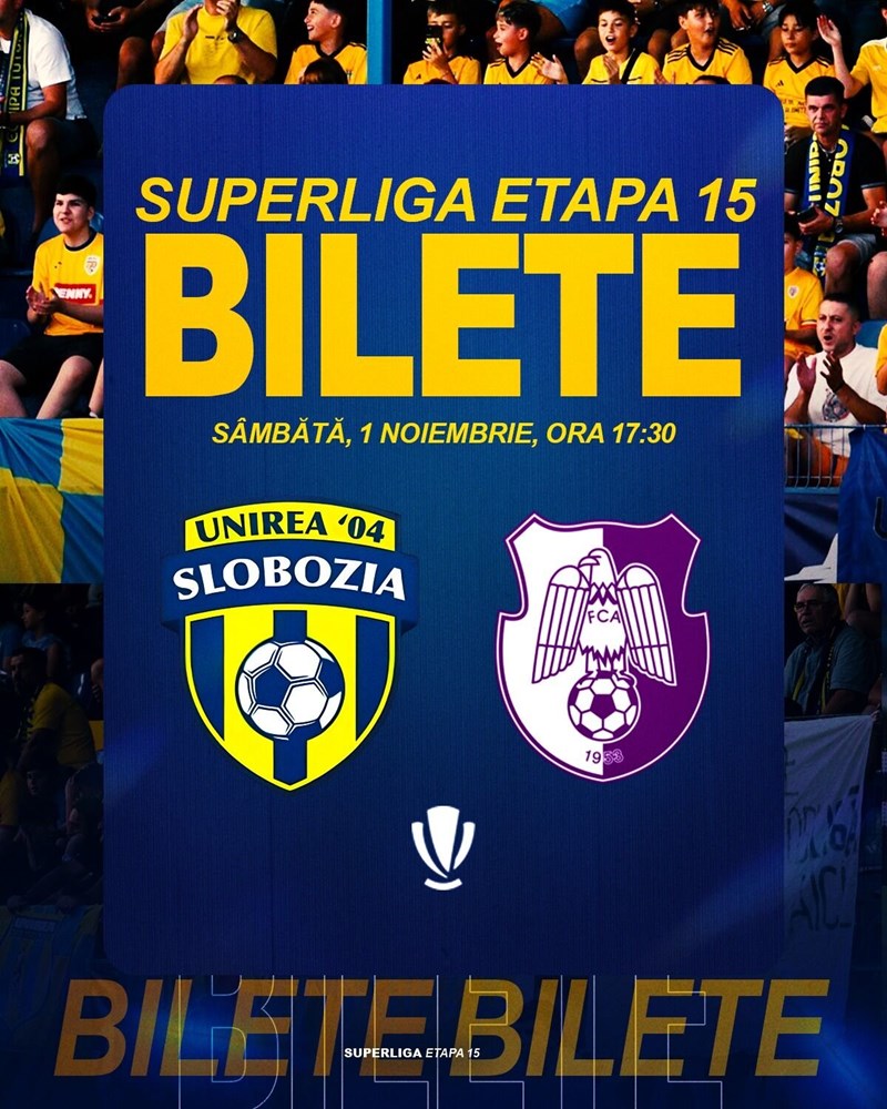 bilete Unirea Slobozia - FC Arges
