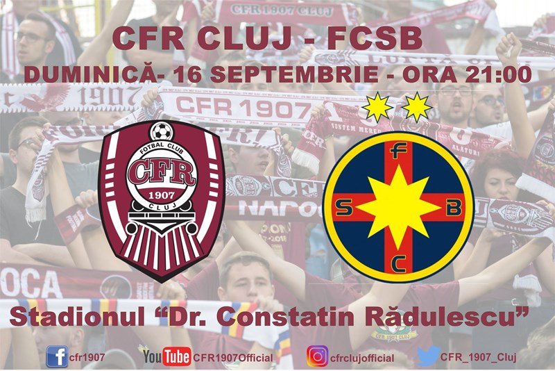 bilete CFR 1907 Cluj - FCSB - Liga 1 Betano