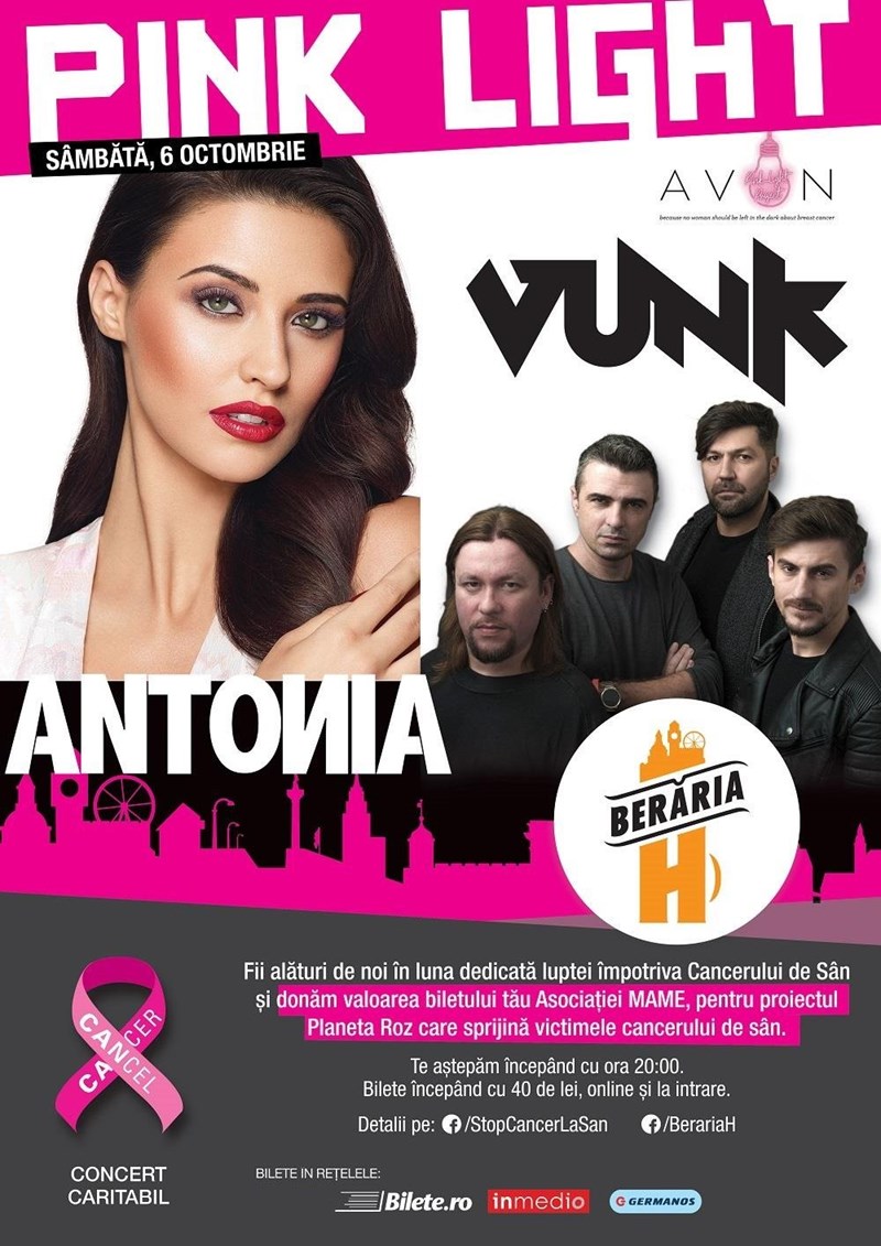 bilete PINK LIGHT w/ Antonia, Vunk