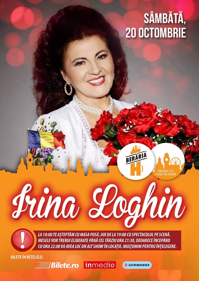 bilete Irina Loghin in concert la Beraria H