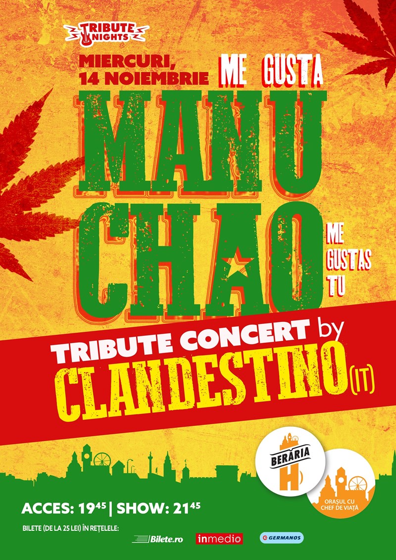bilete Me gusta MANU CHAO - Tribute Show by Clandestino