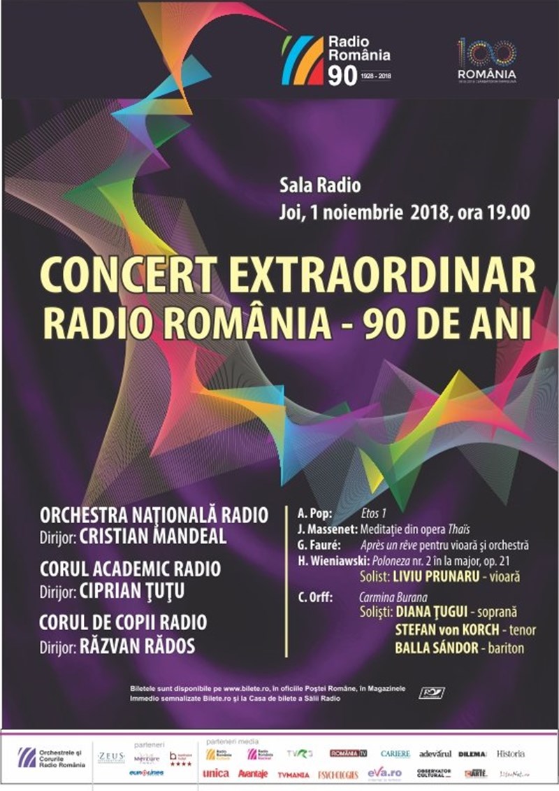 bilete Concert Extraordinar Radio Romania - 90 De Ani