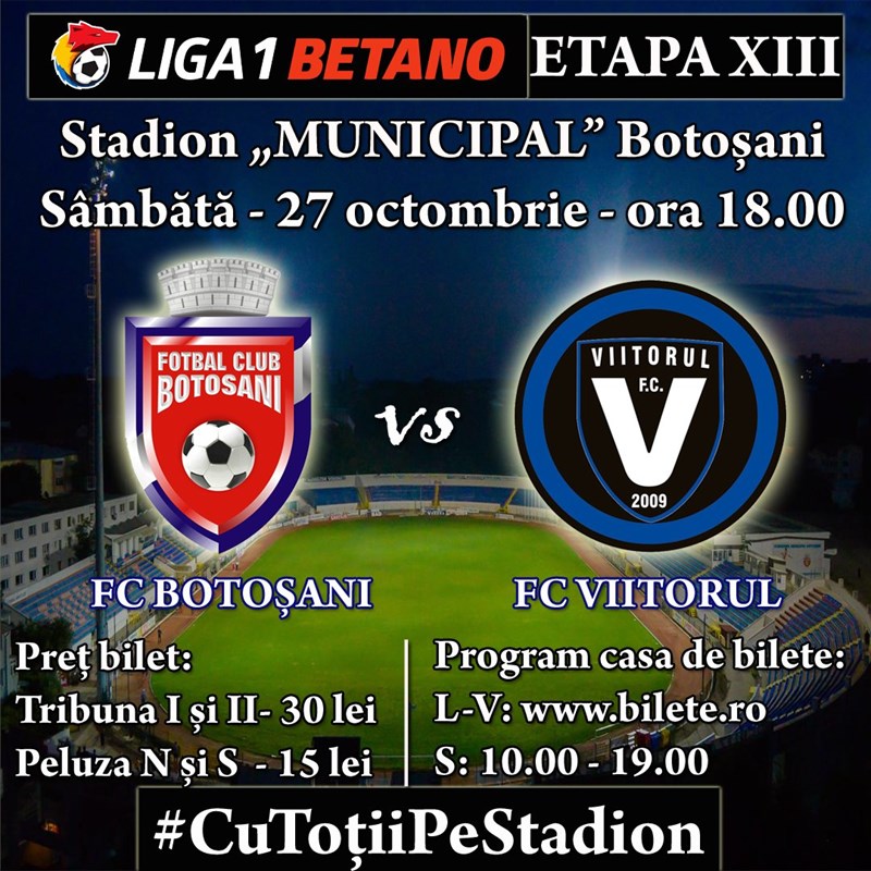 bilete FC Botosani - Viitorul Constanta