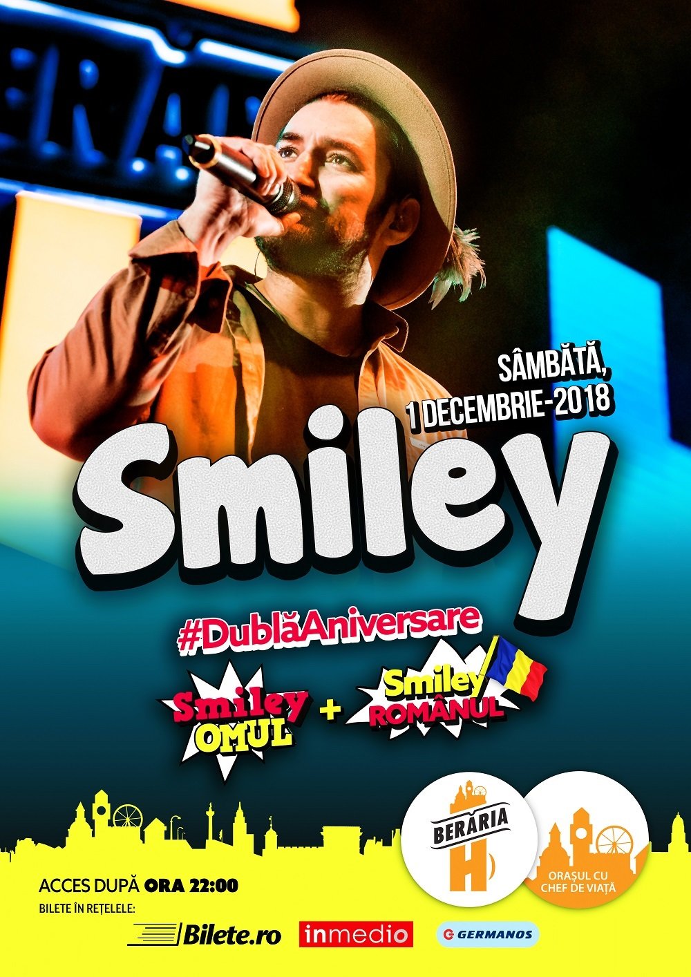 bilete Concert Smiley la Beraria H - #DublaAniversare
