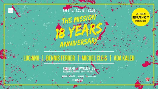 bilete The Mission 18 Years Anniversary