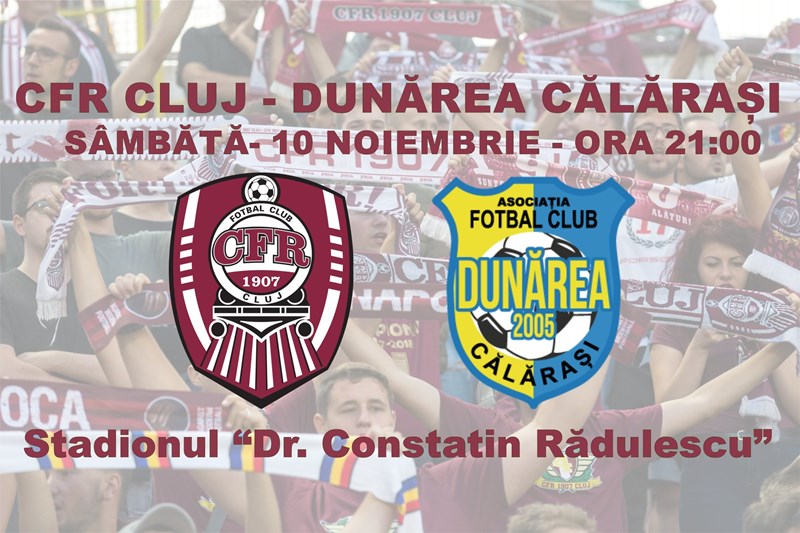 bilete CFR 1907 Cluj - Dunarea Calarasi - Liga 1 Betano