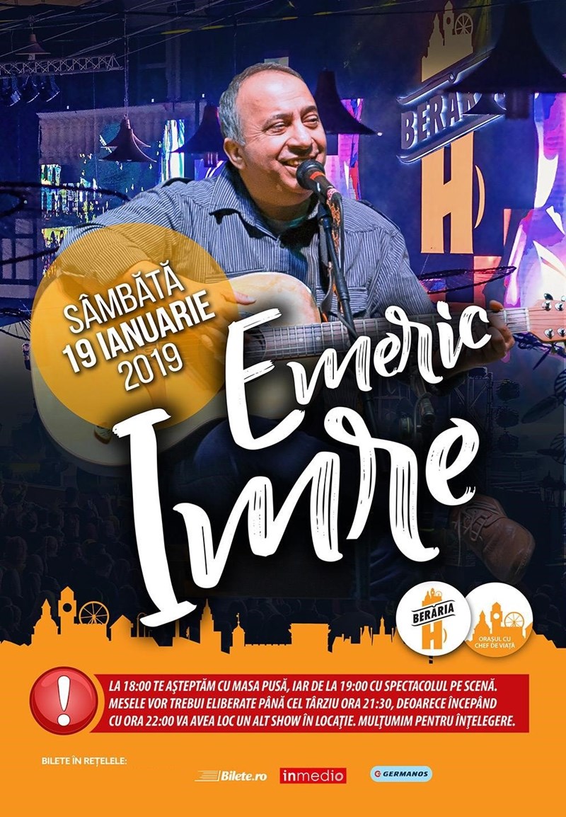 bilete Emeric Imre in concert la Beraria H