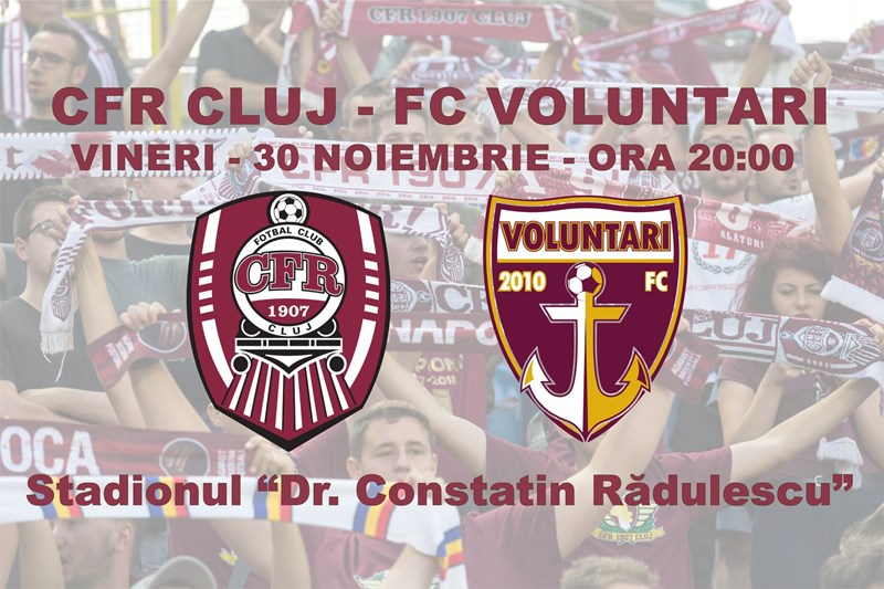 bilete CFR 1907 Cluj - FC Voluntari - Liga 1 Betano
