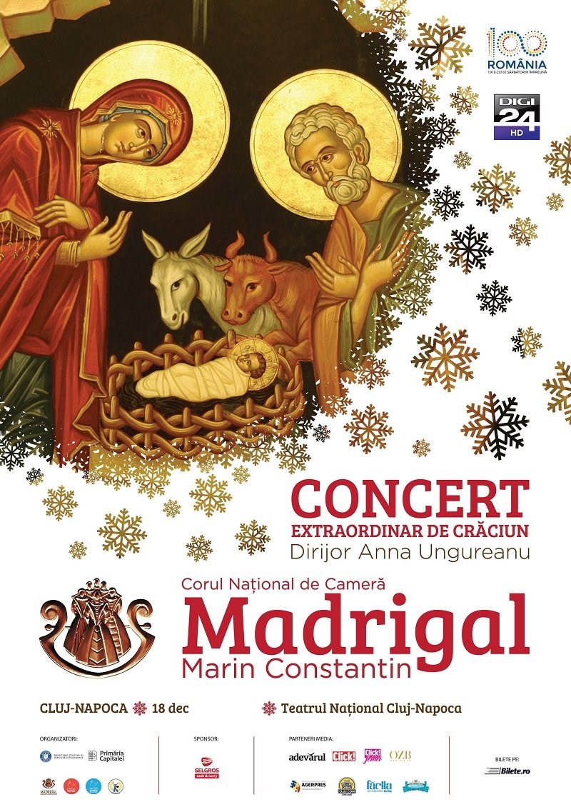 bilete Concert extraordinar de Craciun Corul National de Camera Madrigal - Marin Constantin - Cluj