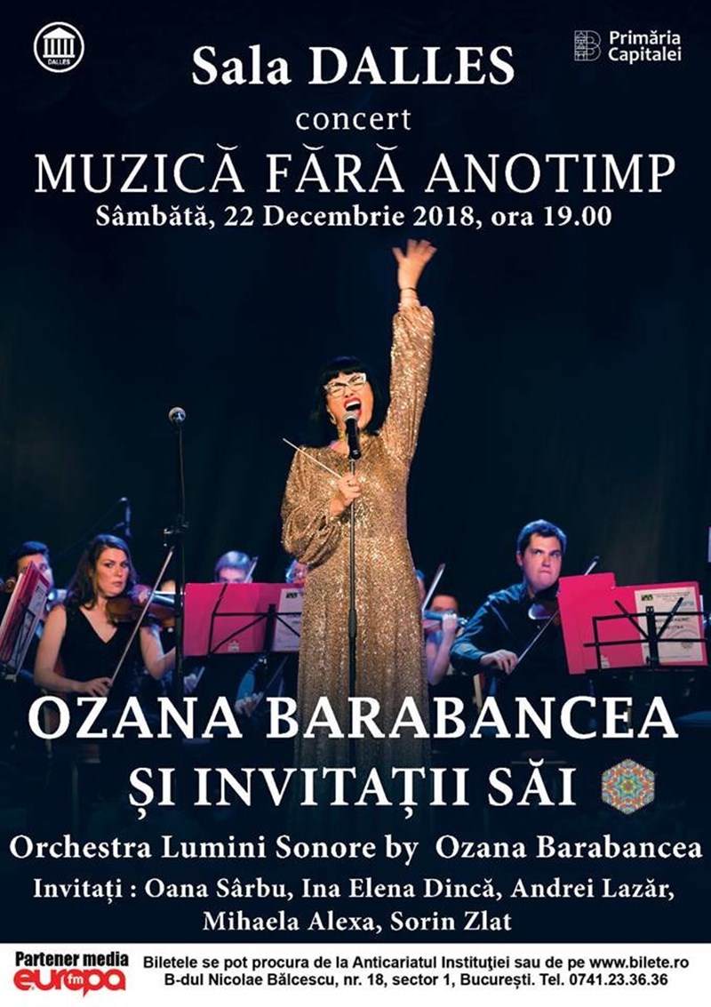bilete Concert Ozana Barabancea - Muzica Fara Anotimp