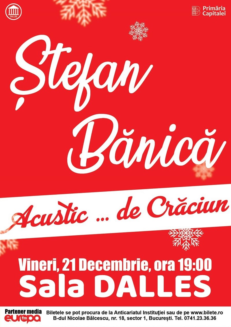 bilete Concert Acustic. .. de Craciun - Stefan Banica