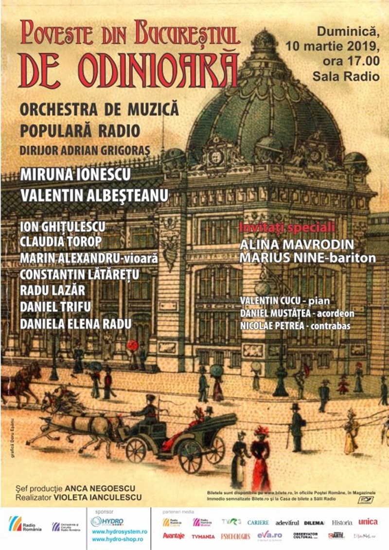 bilete ORCHESTRA DE MUZICĂ POPULARĂ -Concert “Poveste din Bucureştiul de odinioară