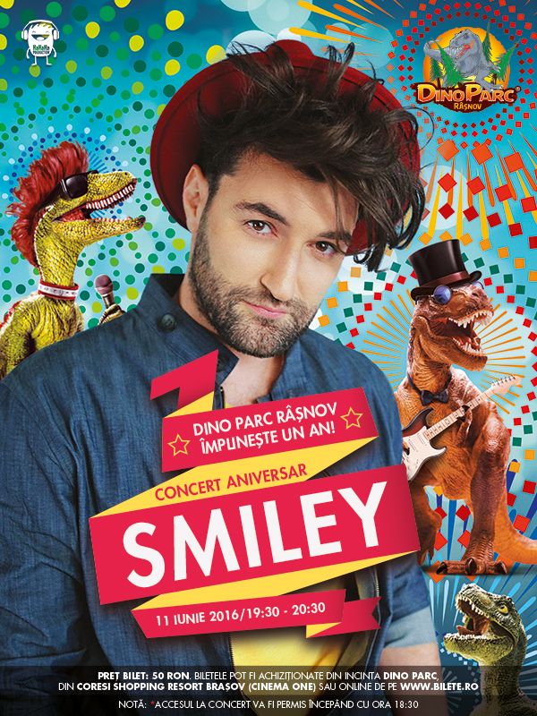 bilete Concert Aniversar Smiley la Dino Parc Rasnov