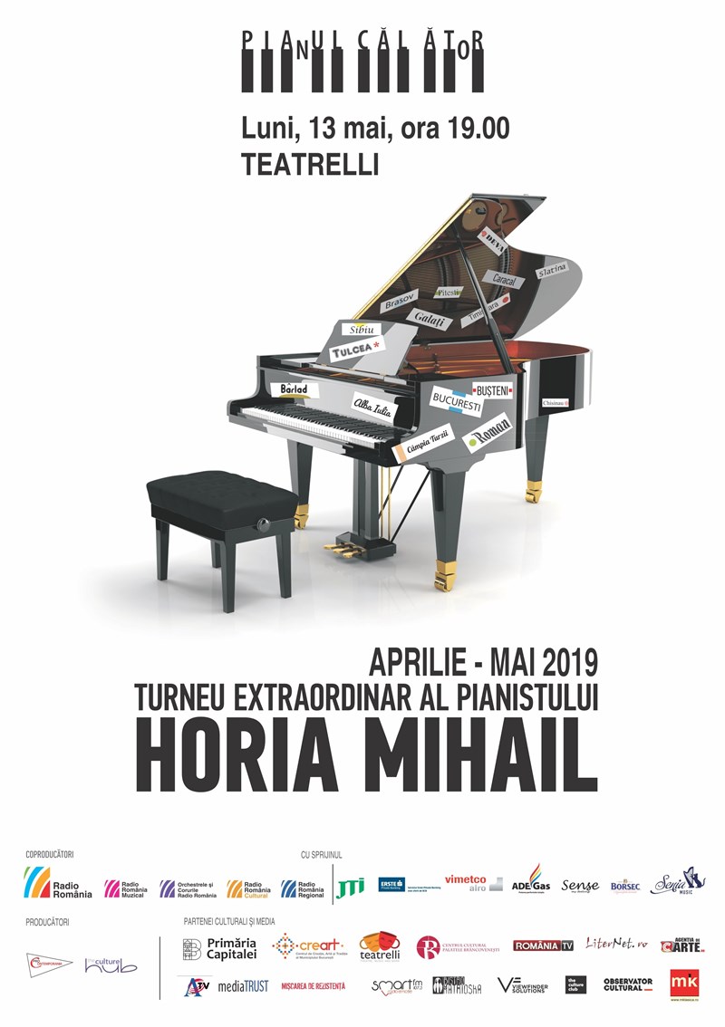 bilete Pianul calator – Turneu extraordinar al pianistului Horia Mihail