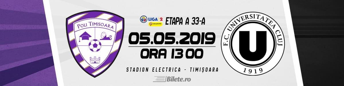 bilete Poli Timisoara - Universitatea Cluj