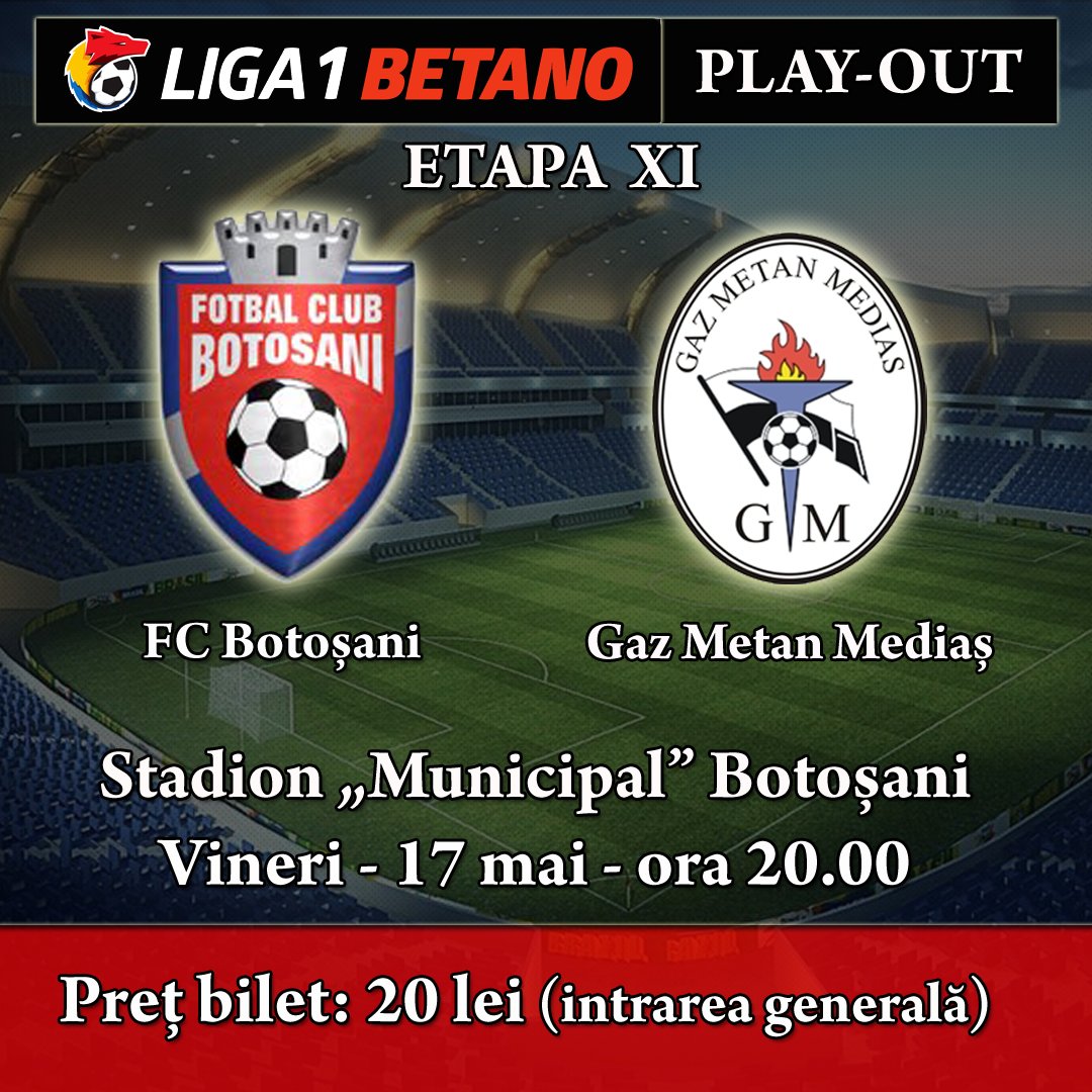 FC Botosani - Gaz Metan Medias - Liga 1 Betano
