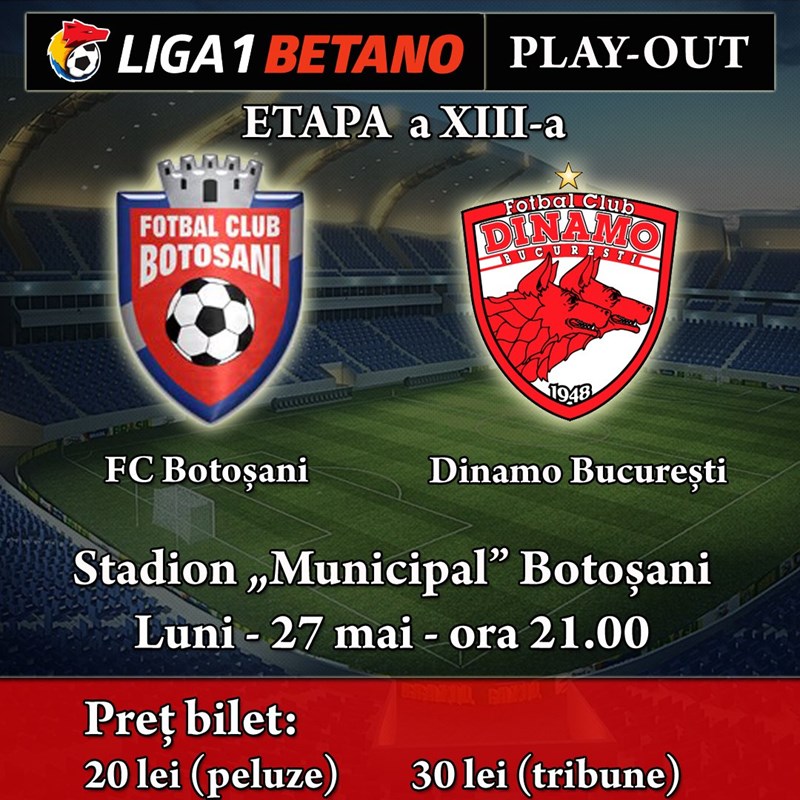 bilete FC Botosani - FC Dinamo