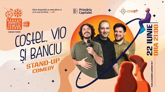 bilete Stand Up Comedy cu Costel, Vio și Banciu la Gradina cu Filme