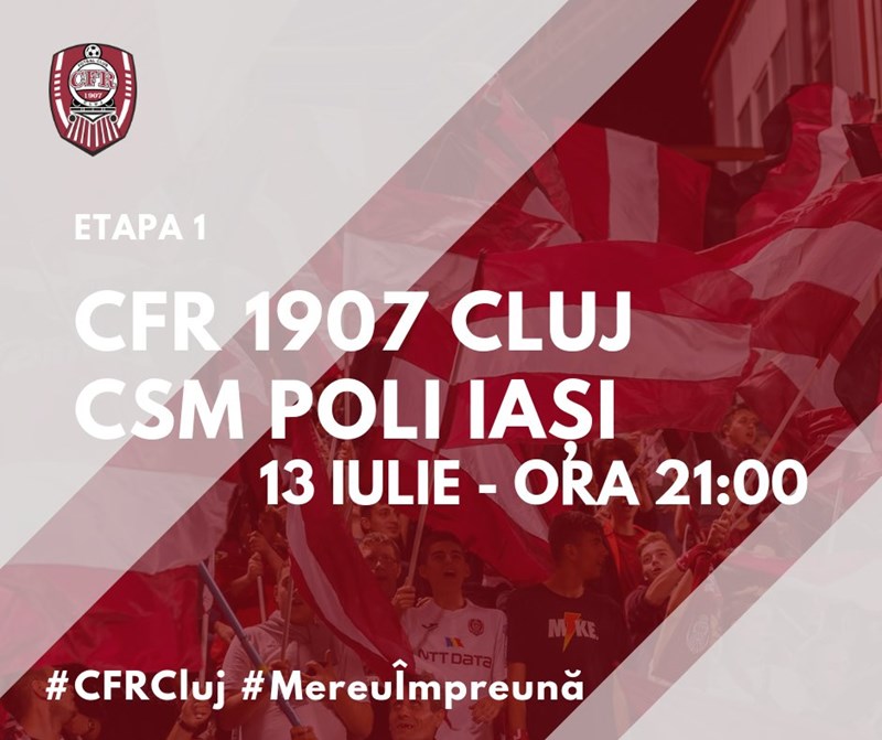 bilete CFR 1907 Cluj - Poli Iasi