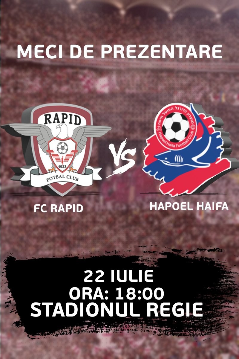 bilete FC RAPID BUCURESTI – FC HAPOEL HAIFA
