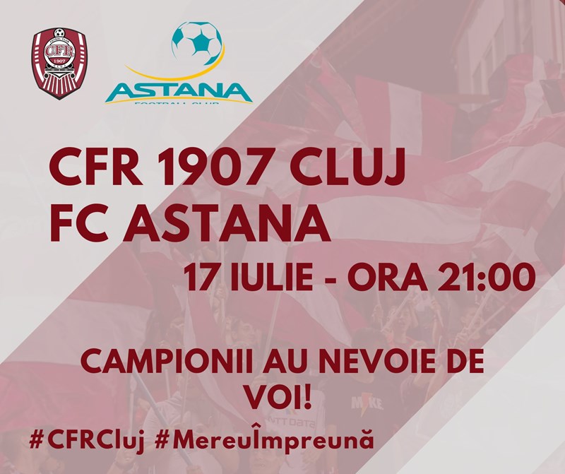 bilete CFR Cluj (ROU) - Astana (KAZ) - UCL