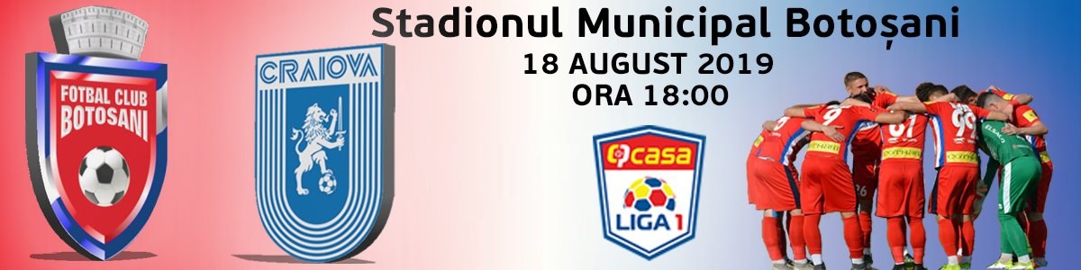 bilete FC Botosani - CS Universitatea Craiova - CASA Liga 1