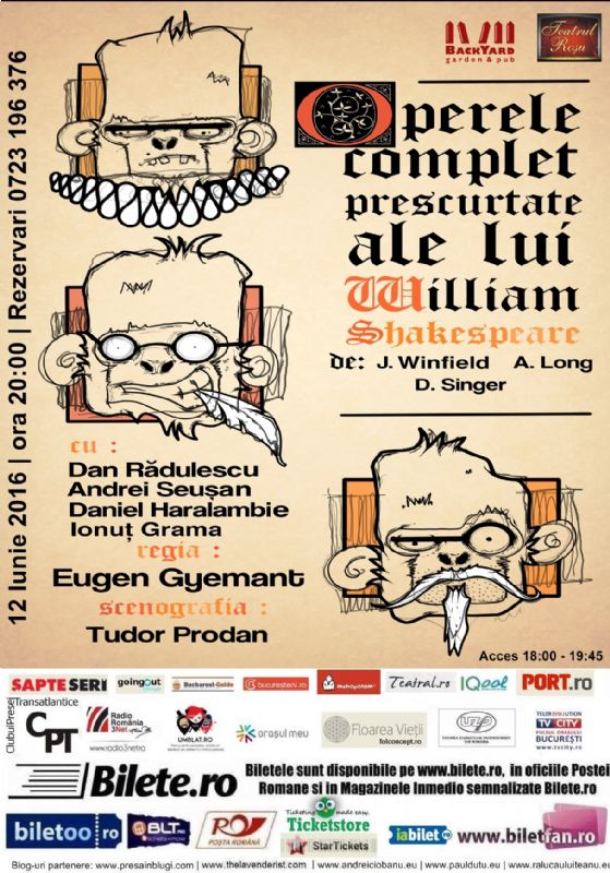 bilete Operele complet prescurtate ale lui William Shakespeare