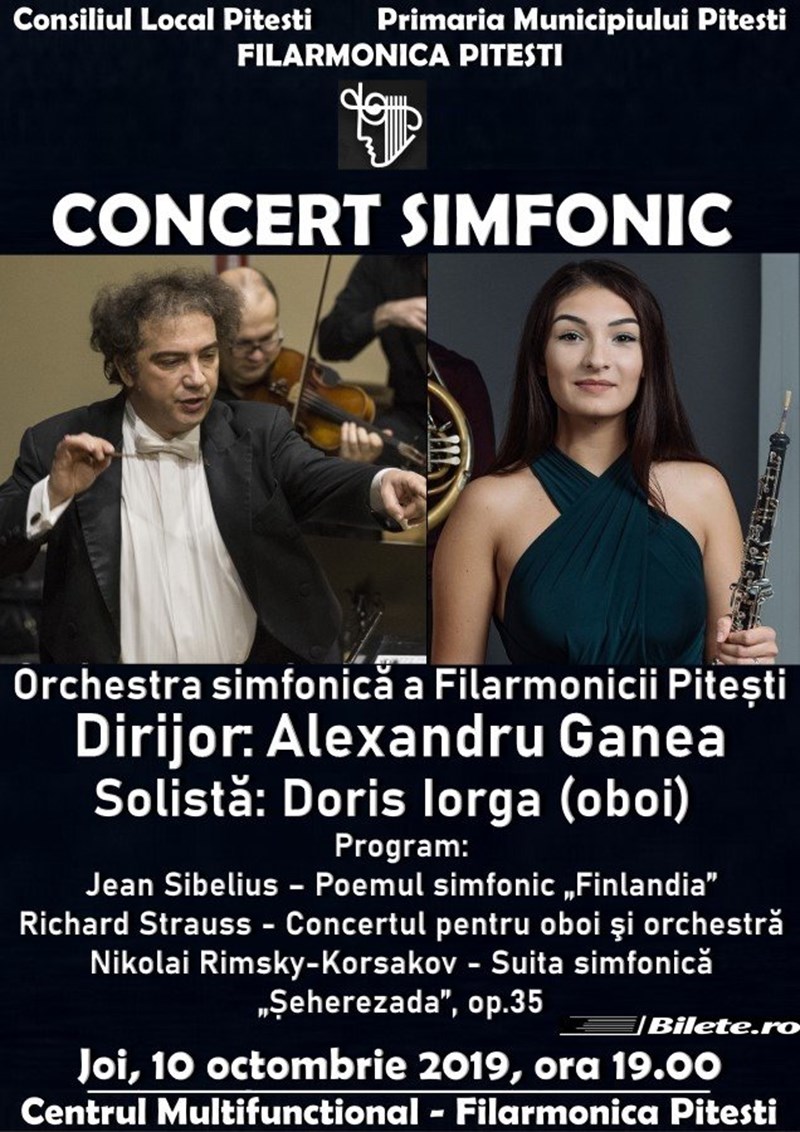 bilete Concert simfonic la Filarmonica Pitesti cu Alexandru Ganea