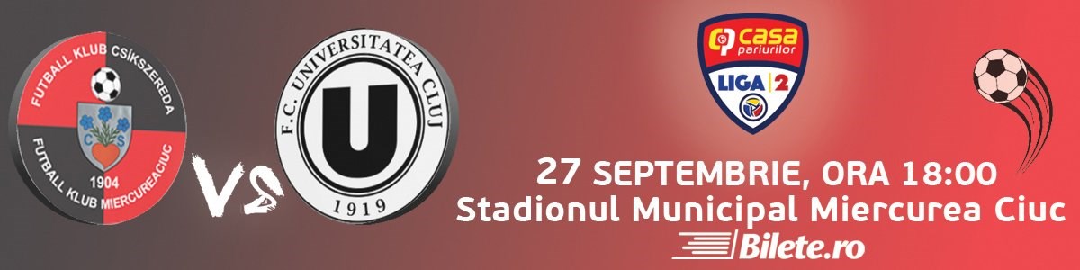 bilete FK Csikszereda - U Cluj