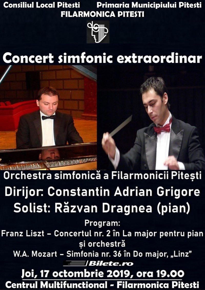 bilete Concert simfonic la Filarmonica Pitesti cu Boian Videnoff