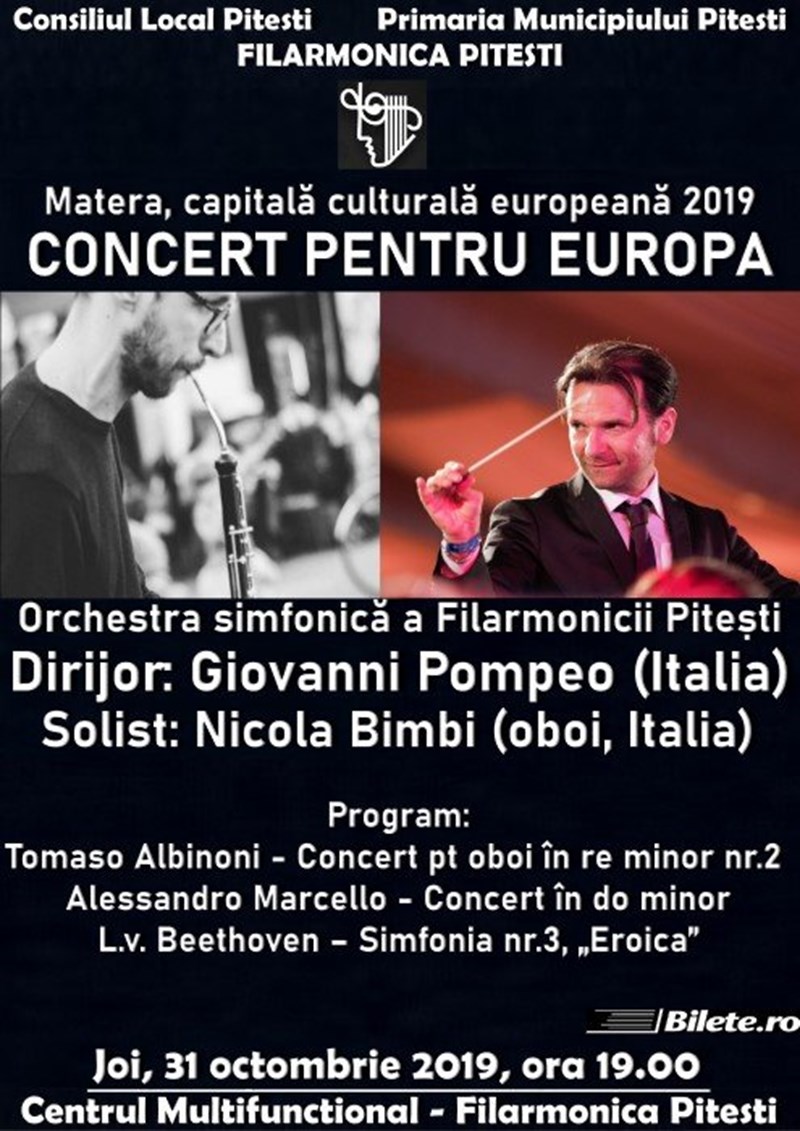 bilete Concert pentru Europa