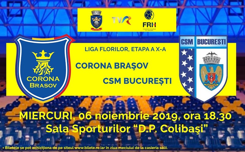 bilete CSM Corona Brasov - CSM Bucuresti