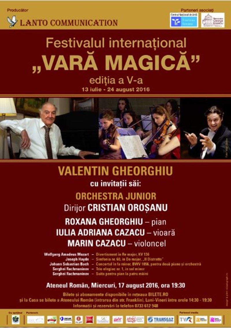 bilete Valentin Gheorghiu si Orchestra Junior