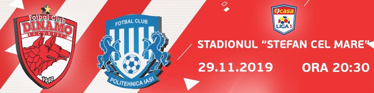 bilete FC Dinamo Bucuresti - CSM Politehnica Iasi - Casa Liga 1