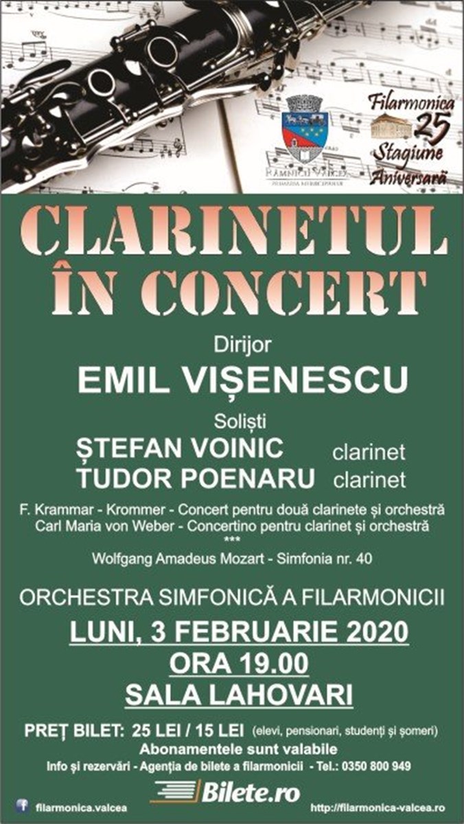 bilete clarinetul in concert