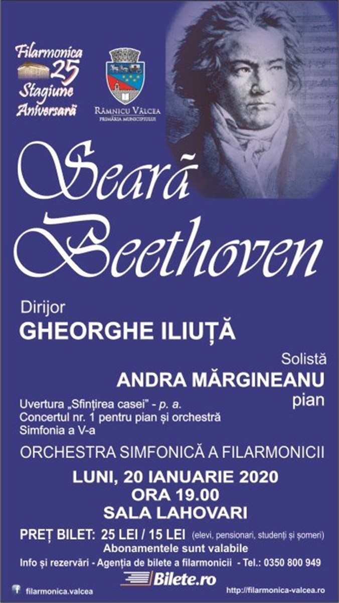 bilete Seara Beethoven - Filarmonica Ramnicul Valcea