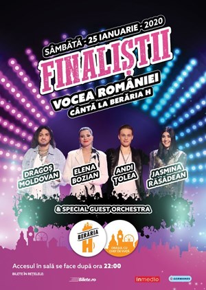 bilete la Finalistii Vocea Romaniei Canta la Beraria H
