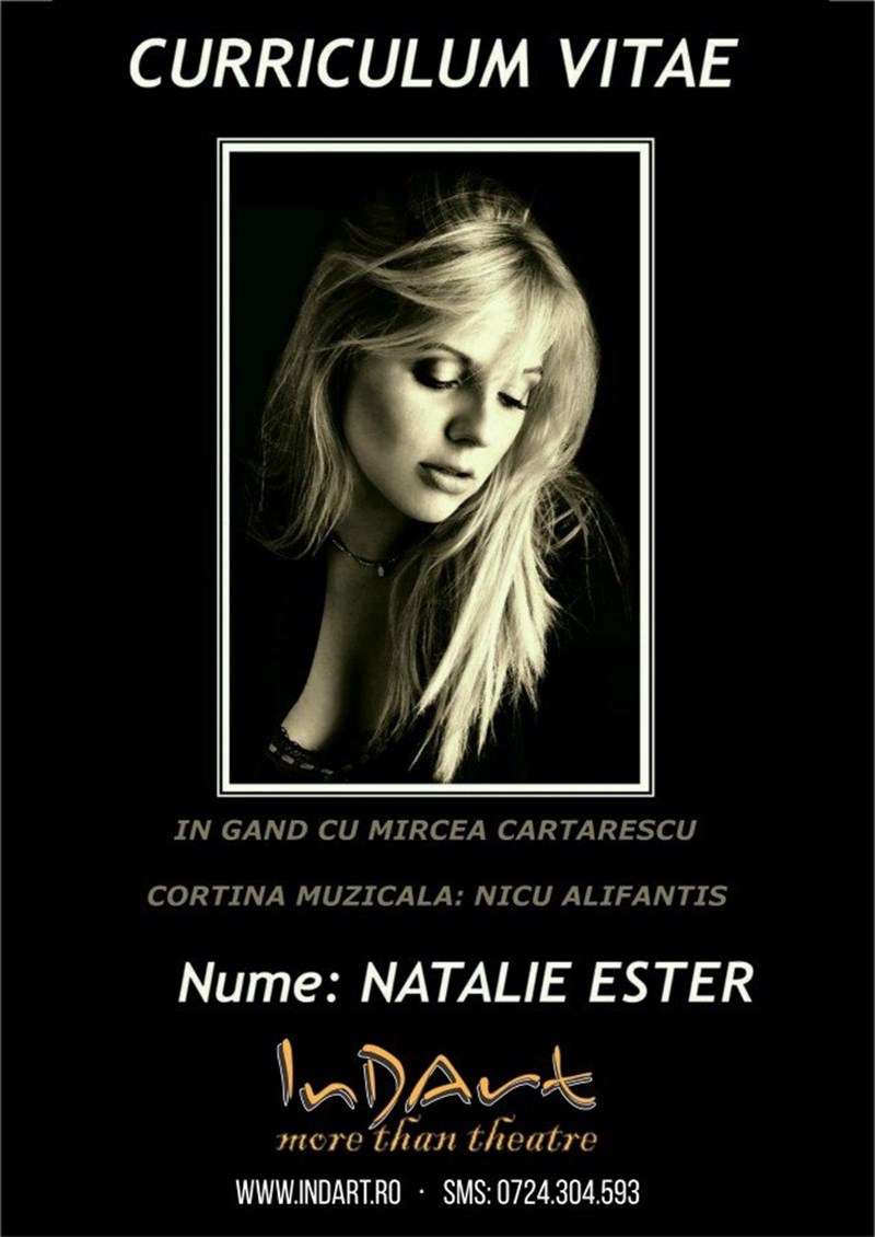 bilete Curriculum Vitae cu Natalie Ester