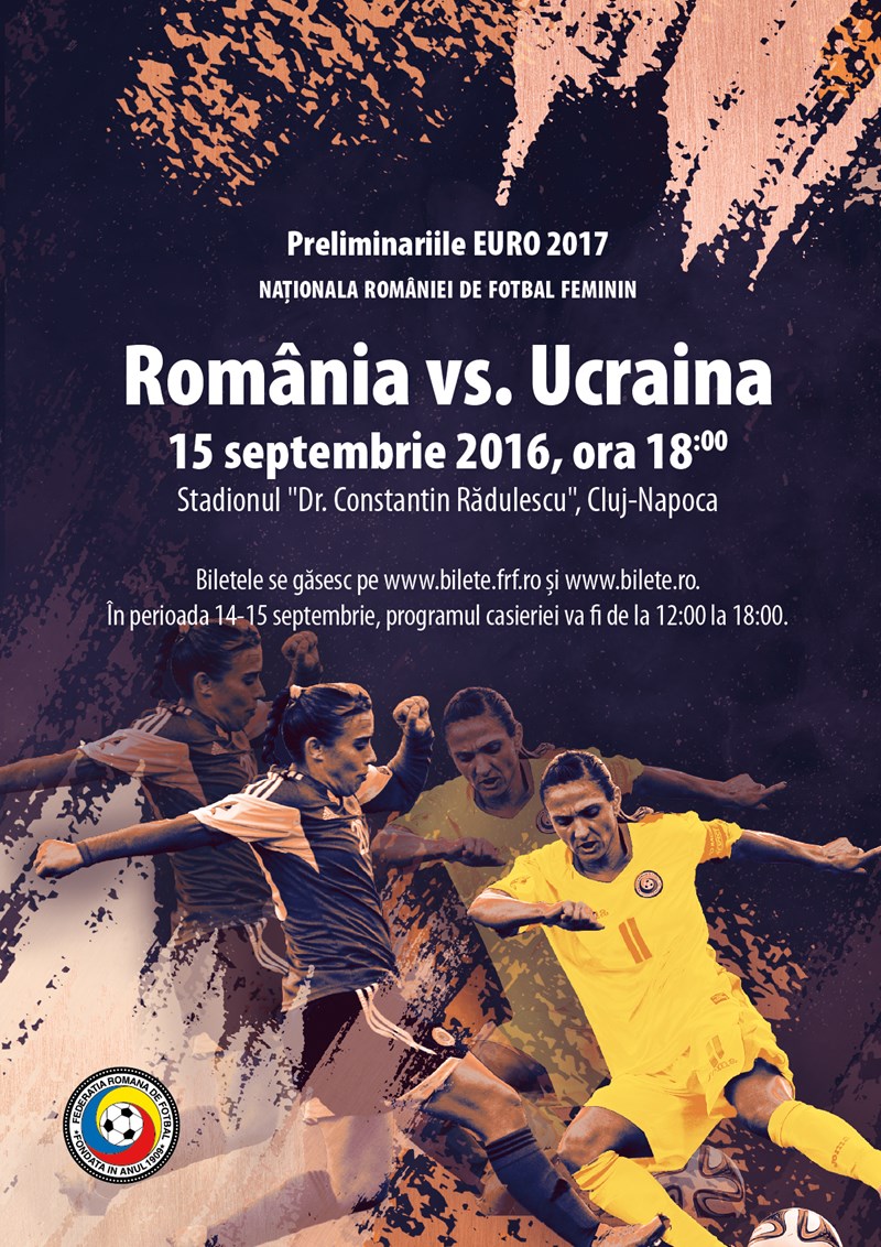 bilete Romania - Ucraina Feminin EURO 2017
