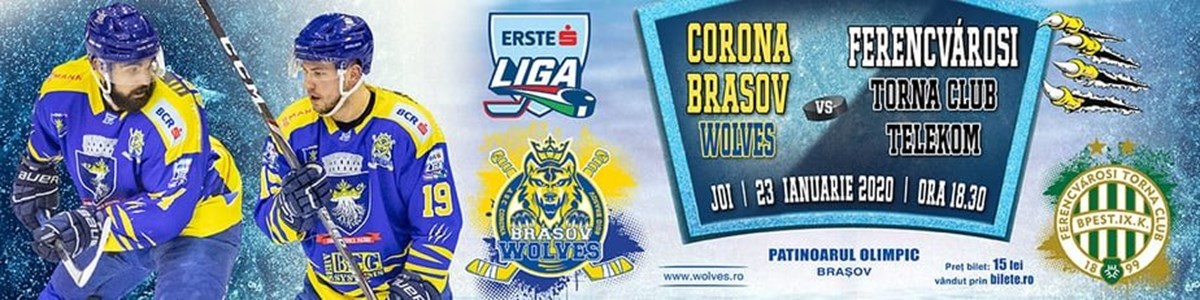 bilete CSM Corona Brasov Wolves - Ferencvarosi Torna Club Telekom
