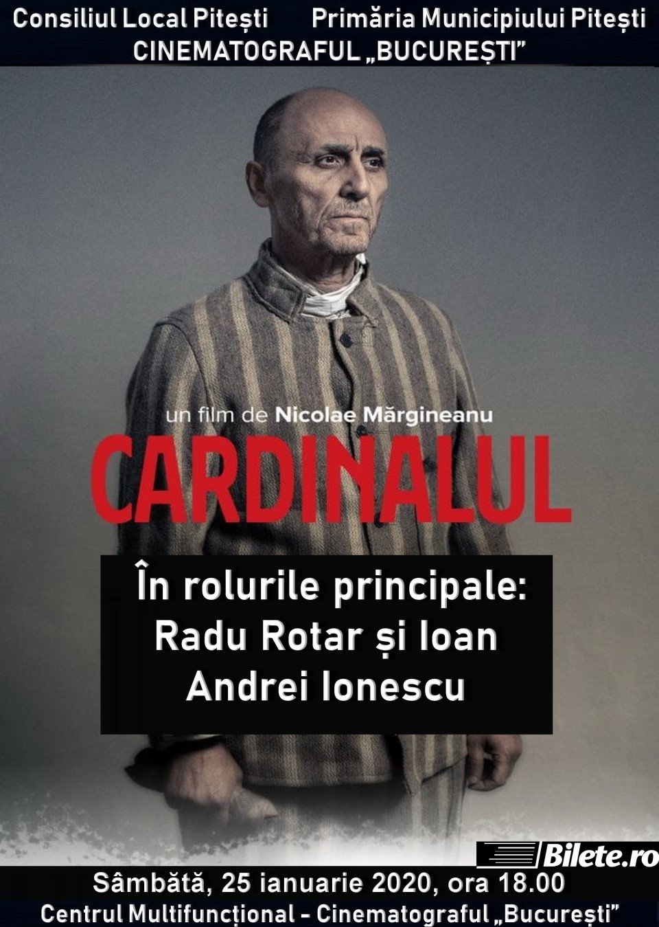 Cardinalul la Cinema Bucuresti - 25 ian 2020