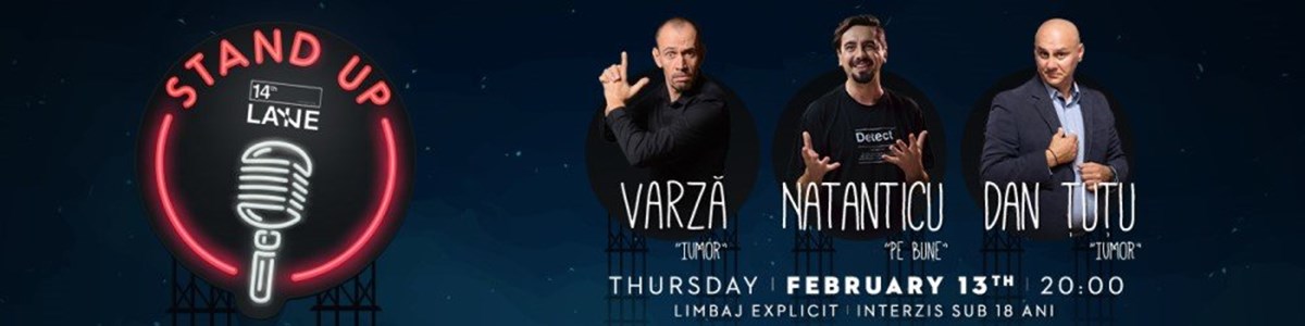 bilete Stand up comedy cu Natanticu, Dan Tutu si Varza