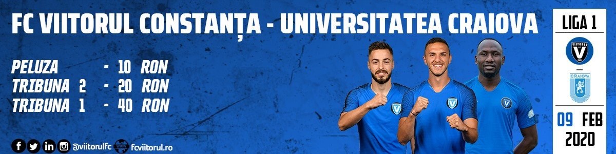 bilete FC VIITORUL - UNIVERSITATEA CRAIOVA - CASA Liga 1