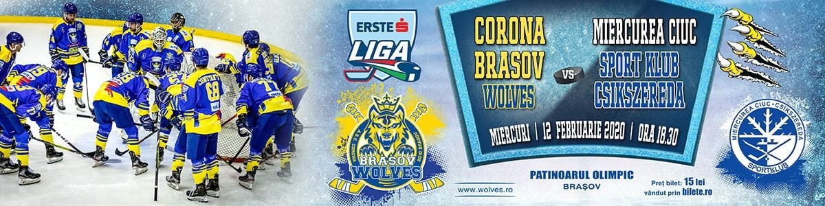 bilete CSM Corona Brasov Wolves - Sport Klub Csikszereda