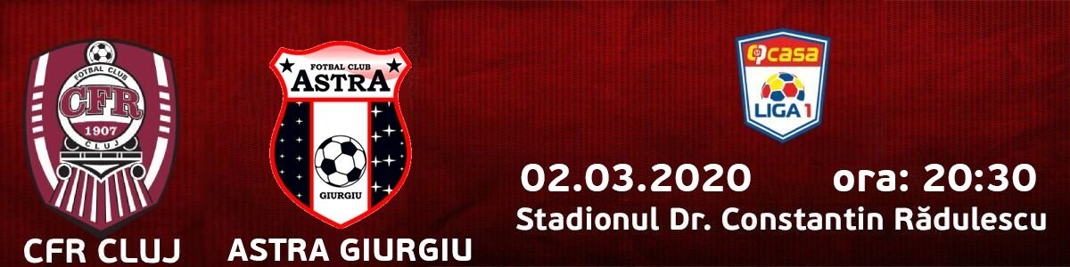 bilete CFR 1907 Cluj - AFC Astra Giurgiu