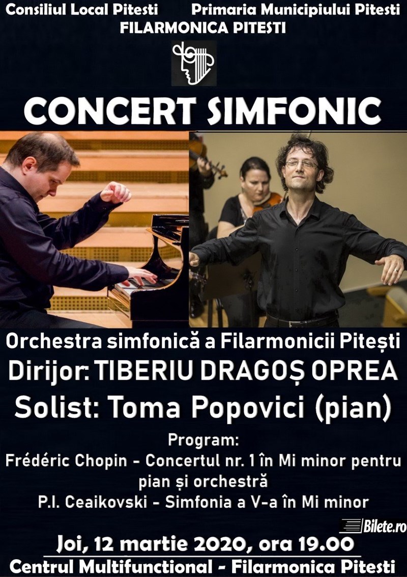 bilete Concert simfonic cu Matei Varga si Tiberiu Dragos