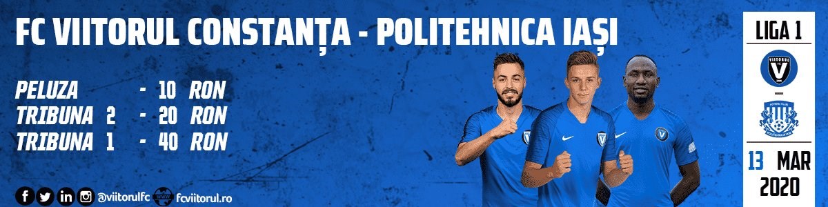 bilete FC Viitorul - FC Politehnica Iasi - CASA Liga 1