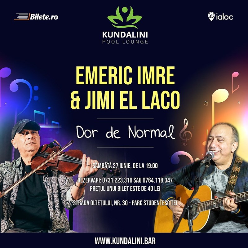 bilete Dor de Normal - Emeric Imre si Jimi El Laco